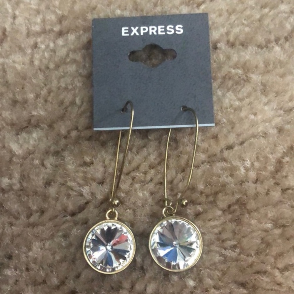 NWT Express Single Stone Drop Earring